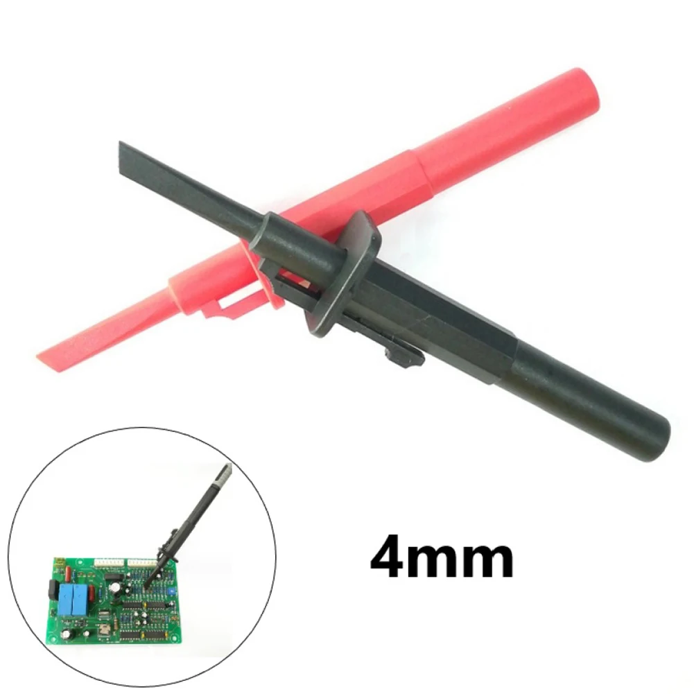 

4mm Multimeter Probes Silicone Banana Socket Quick Test Hook Clamp Spring Damage 122 Mm Length Multimeter Probes