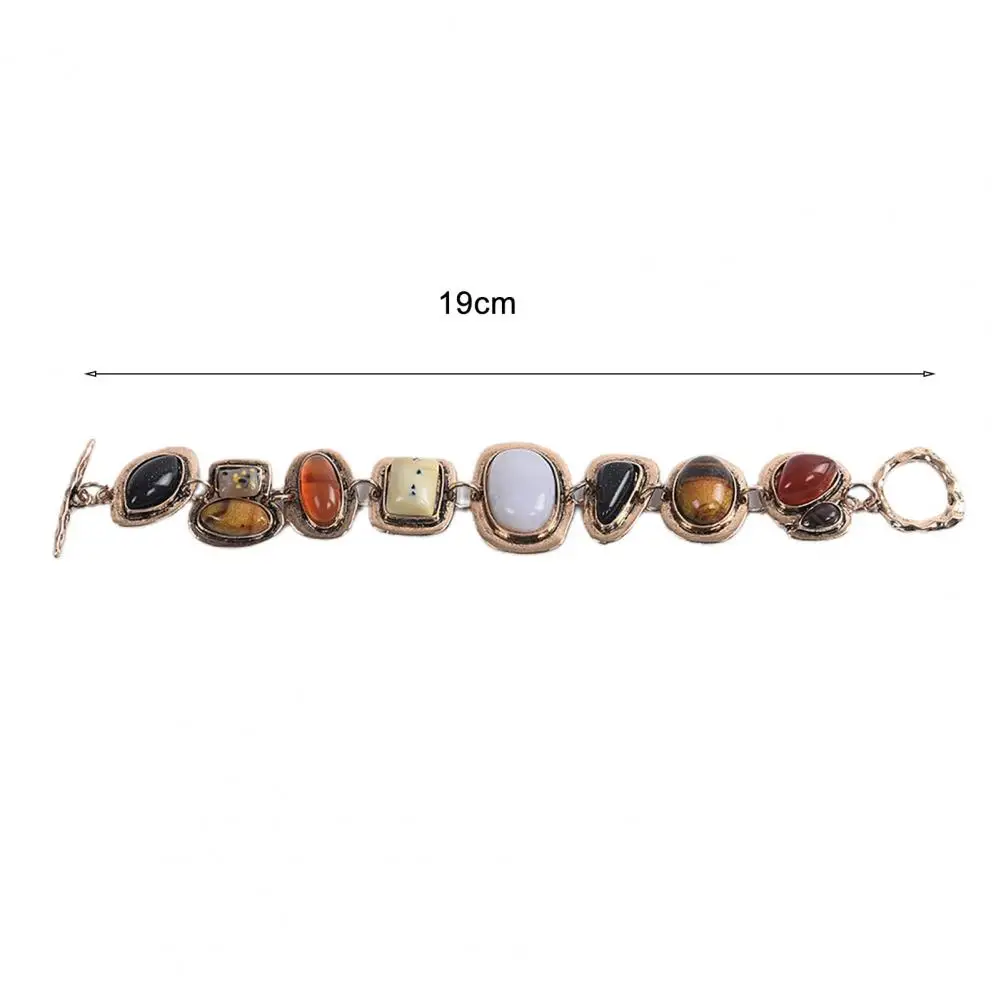 Exaggerated Irregular Stone Retro Bracelet Women Bracelet Women's Hand Bracelets Italian Charm Bracelet 6