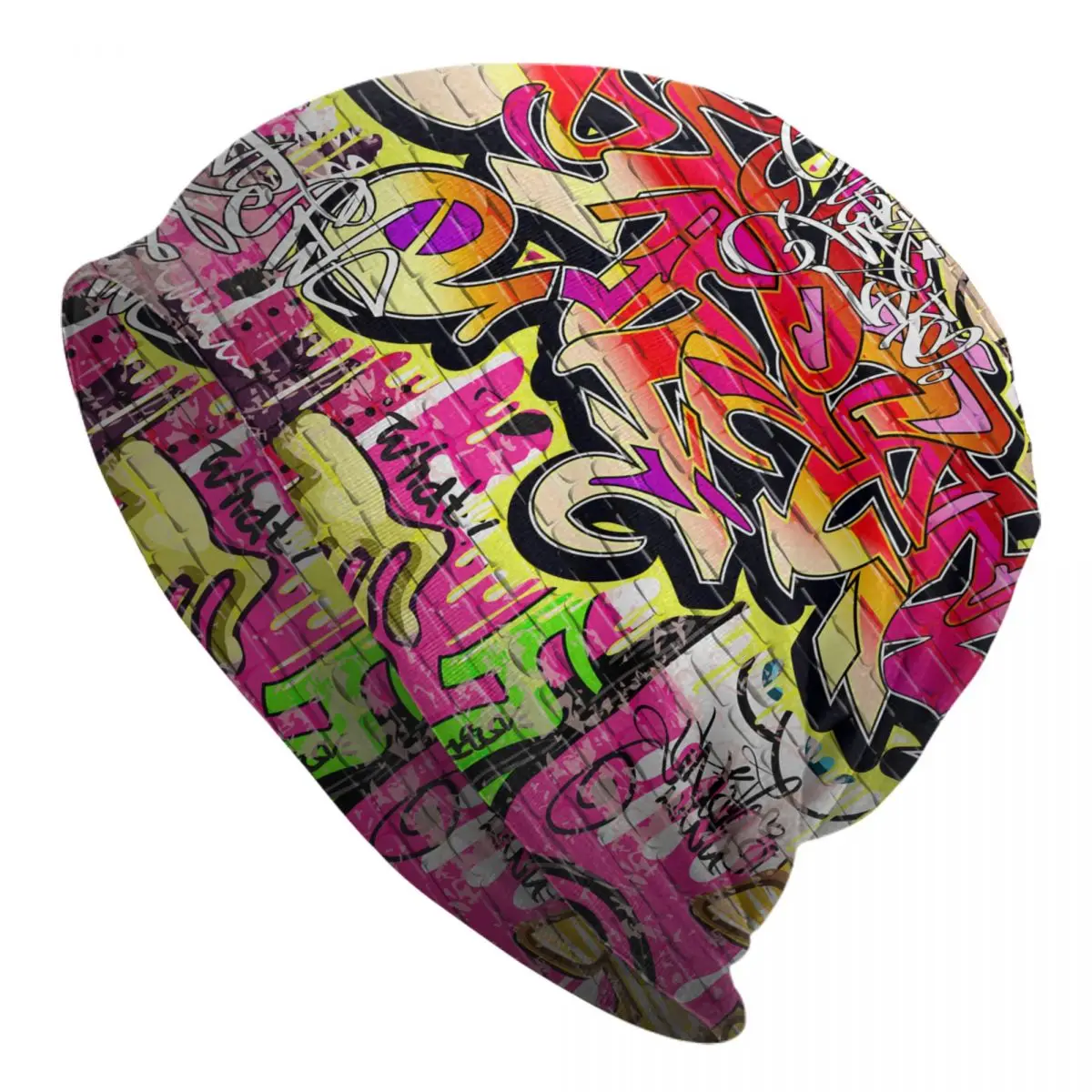 

Graffiti Street Art Skullies Beanies Caps Men Women Unisex Fashion Winter Warm Knit Hat Adult Urban Pattern Bonnet Hats
