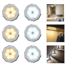 

2021 Infrared PIR Motion Sensor Under Cabinet Light Wireless Detector Wall Lamp Auto on/Off Closet Kitchen Bedroom Smart Light