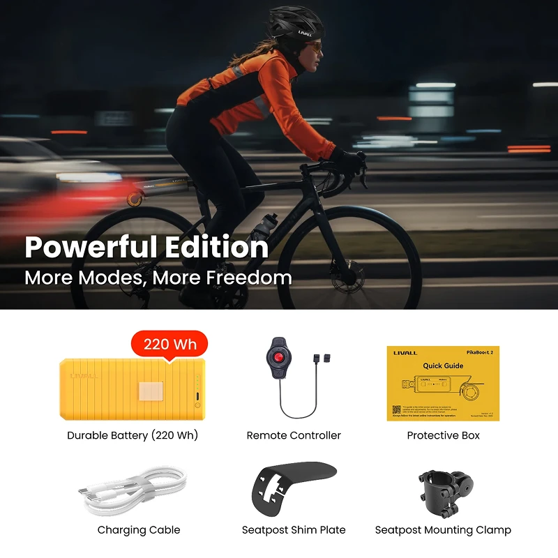 LIVALL Kit de Assistência Elétrica PikaBoost 2 para Bicicletas de