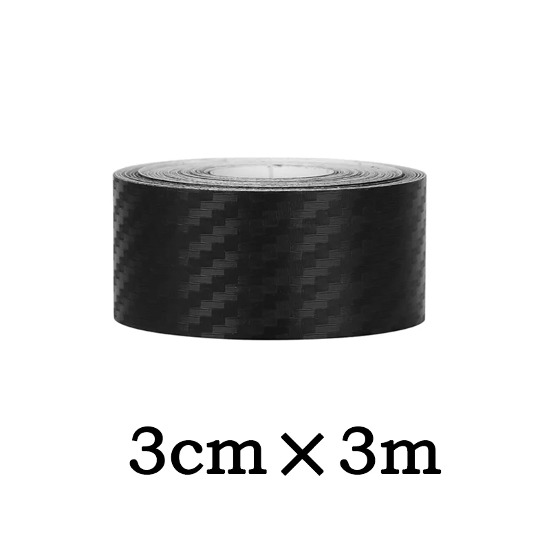 5/3m Car 3D Carbon Fiber Stickers Door Sill Anti-stepping Protector Trunk Bumper Side Mirror Anti Scratch Tape Auto Decals jeep tj fender flares