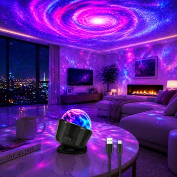 Proiettore Galassia Notturno, Proiettore di Stelle per Camera da Letto, Proiettore LED Nebulosa con Luci Galattiche Colorate, Decorazione Ambientale per la Stanza
