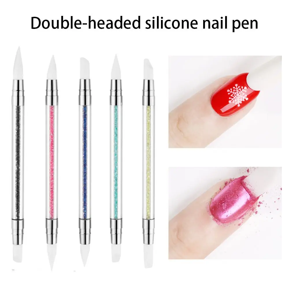 Wholesale Double Head Silicone Nail Art Sculpture Pen Brushes(Head