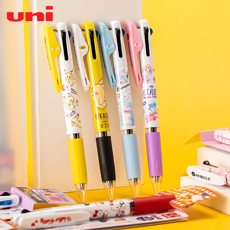 1本ユニ限定漫画かわいい3 In 1プレスタイプ多機能ボールペン3色速乾性ミディアムオイルペン Aliexpress