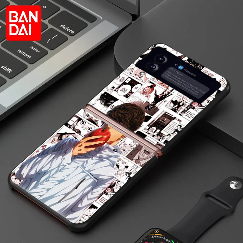 Phone Case For Samsung Galaxy Z Flip 3 5G zflip Black Hard Case Death Note Anime Printing Protection Cover For Z Flip3 zflip3 samsung flip3 case