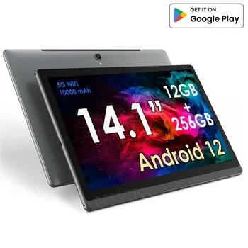 Nuovo Tablet Pc da 14.1 pollici con schermo grande MTK 10-Core 12 + 256GB 3840*2160 IPS BT 5G WiFi Android 14 Tab 14 "Learning PAD 1