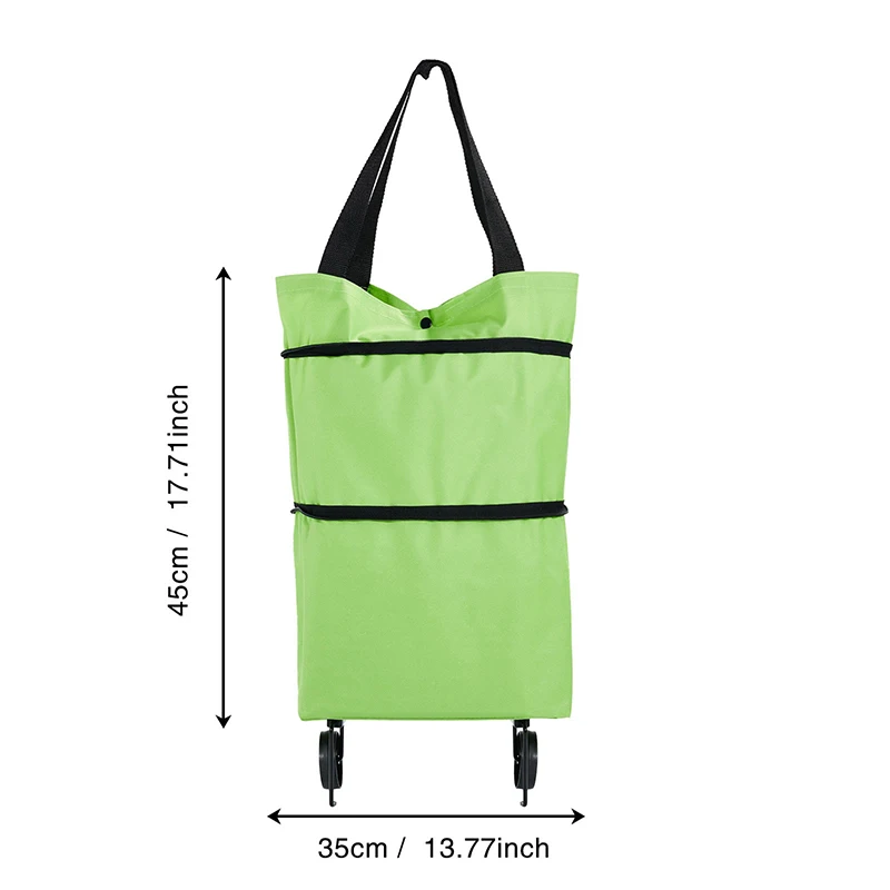 Foldable Shopping Trolley Bag With Wheels Large Reusable Cloth Hand Tote Bolsas Eco Fabric Supermarket Grocery Pull Cart Bag 6