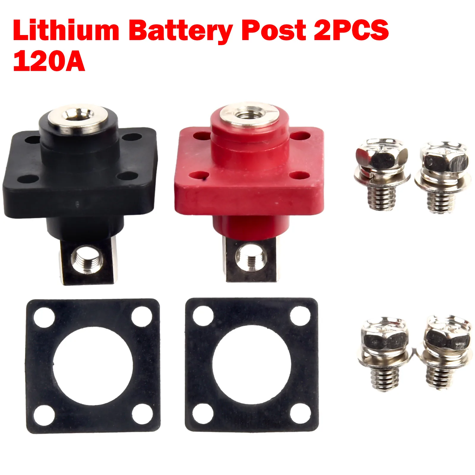 

2pcs Lithium Battery Terminals 120A 150A 200A AC 500V High Current Copper Terminals Battery Connector Energy Storage Terminals