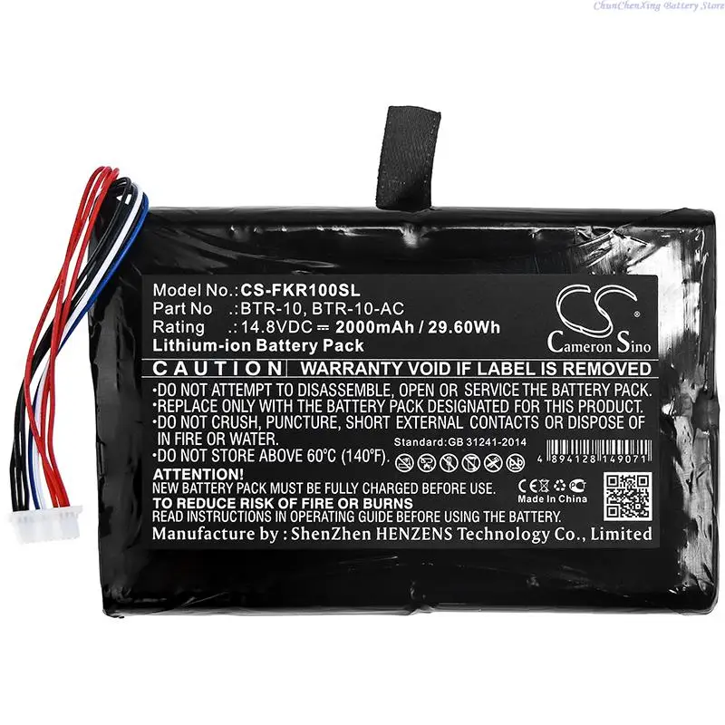 Batteria Cameron Sino 2000Mah Btr-10, Btr-10-Ac Per Giuntatrice A Fusione Compex Fujikura 12S, S015527, Fsm-12S, Fsm-12R