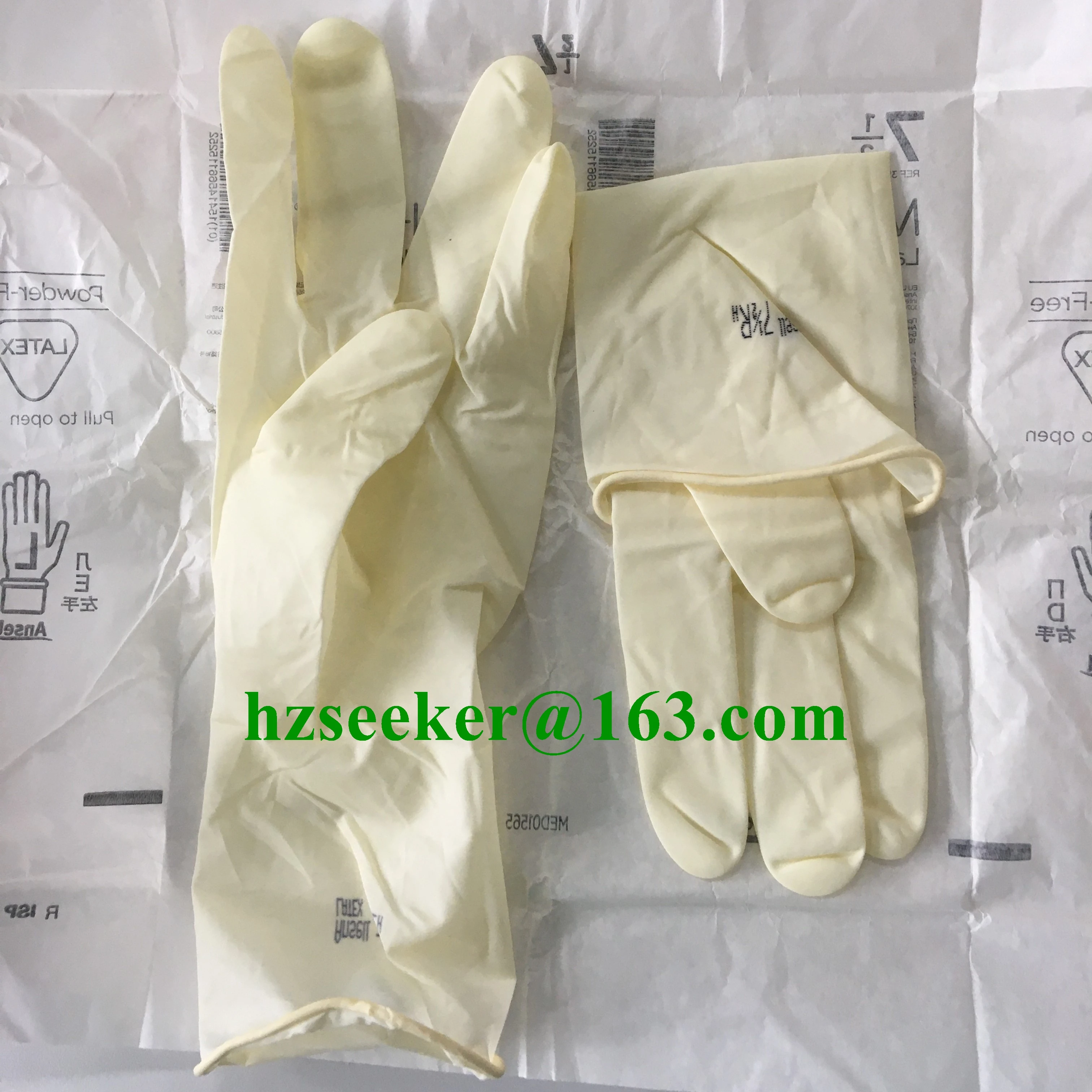 Ansell MEDI-GRIP(10pairs) Latex Powder-Free surgical glove Smooth with a micro-textured finish for a safe and secure grip Beaded