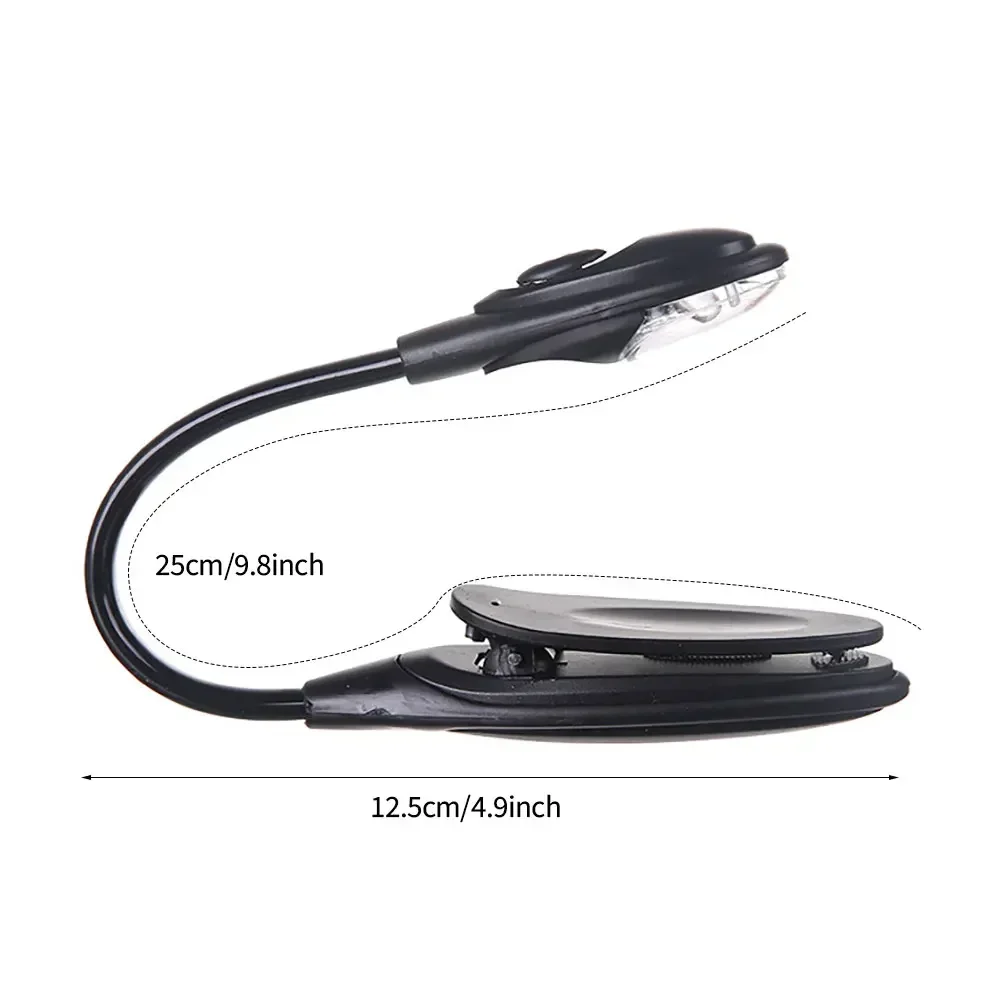 Mini LED Book Clip Light Adjustable Desk Clip Lamp LED Reading Lamp Portable Night Light Clamp for Dorm Bedroom Outdoor Travel 6