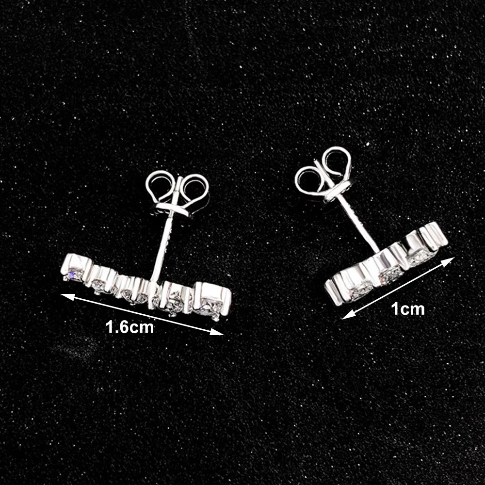 real d color moissanite diamond earrings gra certified 925 sterling silver sparkling smile stud earrings for women jewelry gift Real D Color Moissanite Diamond Earrings GRA Certified 925 Sterling Silver Sparkling Smile Stud Earrings for Women Jewelry Gift 3