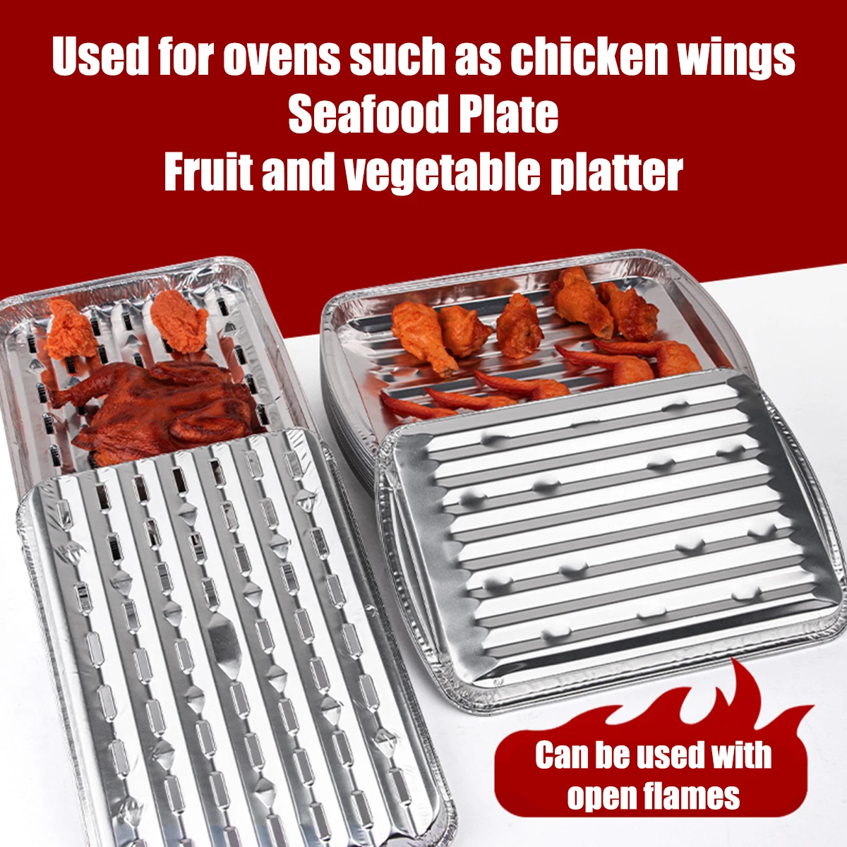 Aluminium Foil Barbecue Tray Baking Roasting Tin Food Container Liner Baking Cooking Oven Roasting BBQ Heating Food Prepping Aluminium Foil Barbecue Tray Baking Roasting Tin Food Container Liner Baking Cooking Oven Roasting BBQ Heating Food Prepping