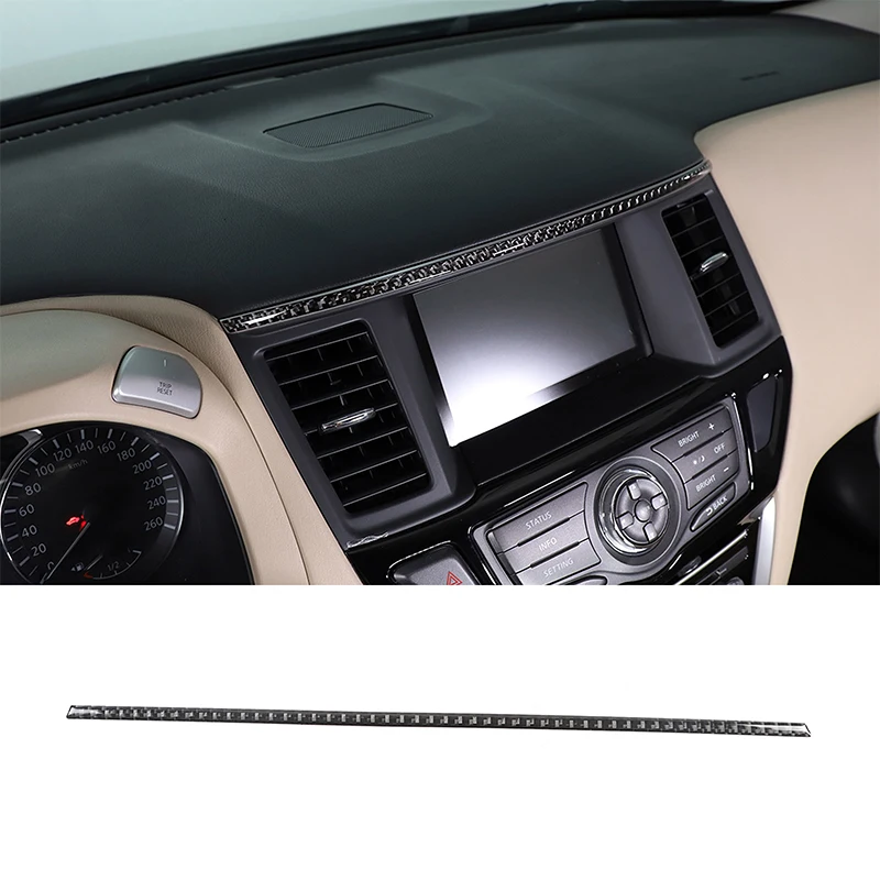 

For Nissan Pathfinder 2013-18 Soft Carbon Fiber Car Central Control Decorative Strip Sticker Car Interior Protection Accessories