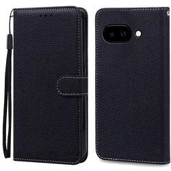 Leather Wallet Flip Case with Stand - Elegant Book - Style Cover - Google Pixel 10a (Black)