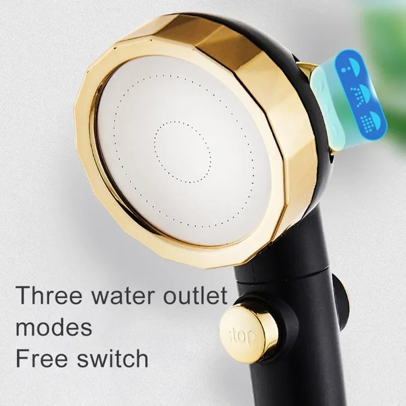

High Pressure Upgrade Shower Head 3 Modes Handheld Adjustable Water Saving ShowerHead Pressurized Spray Nozzle Bathroom supplies