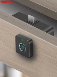 Smart Biometric Fingerprint Lock - Black Keyless Anti-theft Cabinet and Wardrobe Security Solution