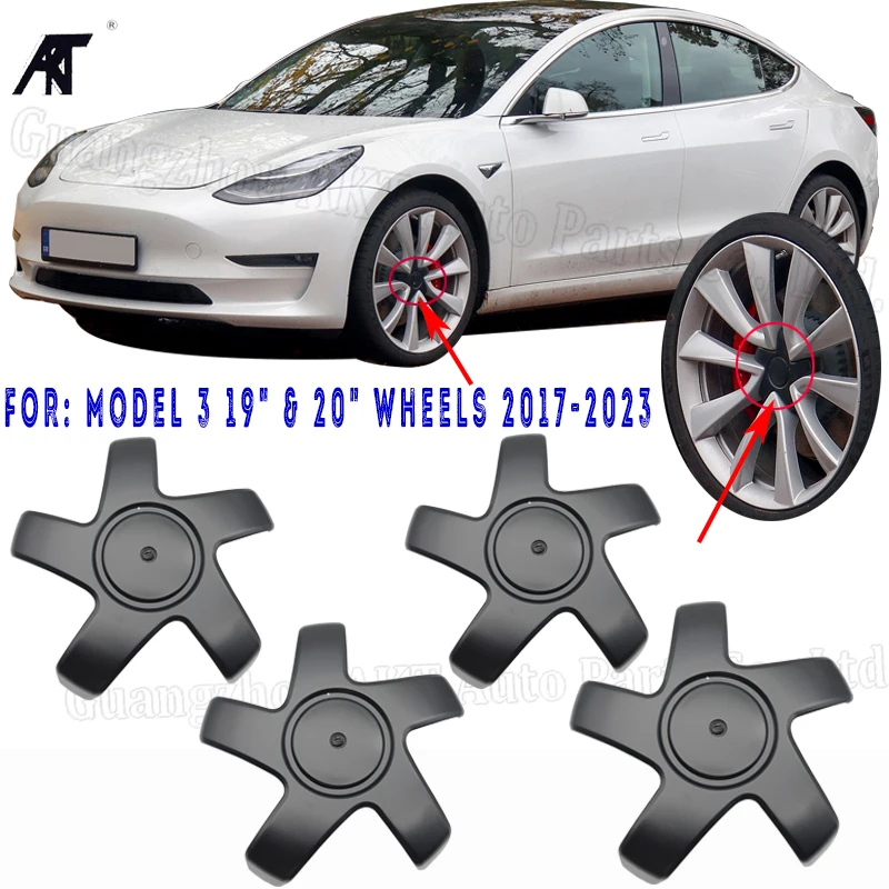 Wheel Hub Cap For-Tesla Model 3 center cap 19" & 20" wheels P/N 1044234-00-A wheel hub covers wheel hub caps 4pcs/LOT