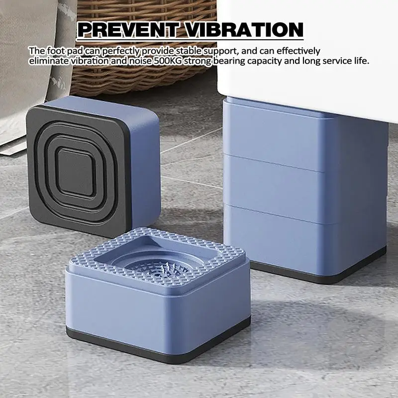 Anti-vibração Rubber Feet Mat Máquina de Lavar Universal Geladeira Móveis Raiser Amortecedores Stand Levantando Blocos Silencioso Pcs