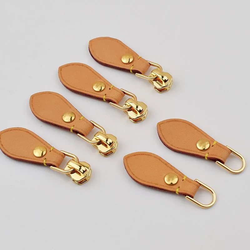 LV Bag Adapter Speedy253035 Leather Zipper Head No.5 Leather Zipper Pull for Handbags Faion Accories Belt Hat Scarf