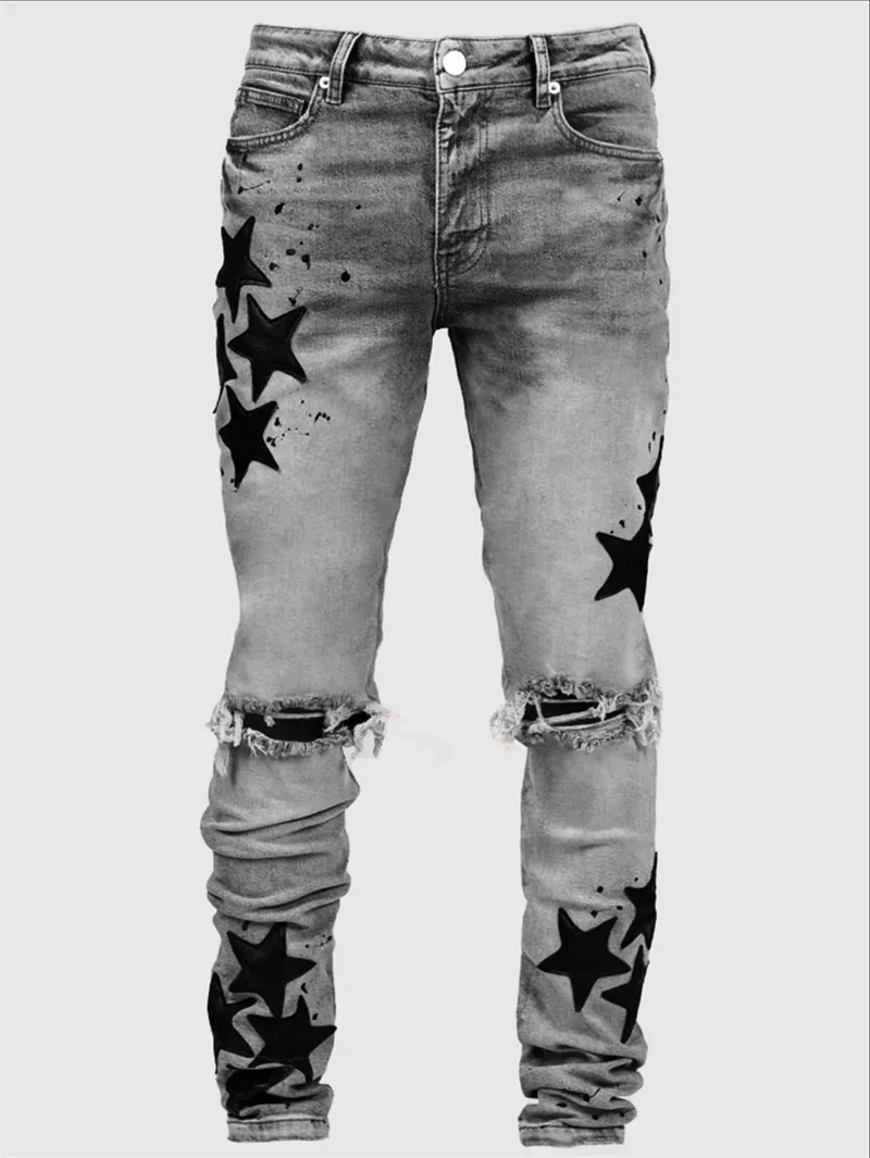 Vintage Star Print Jeans - Detail 2