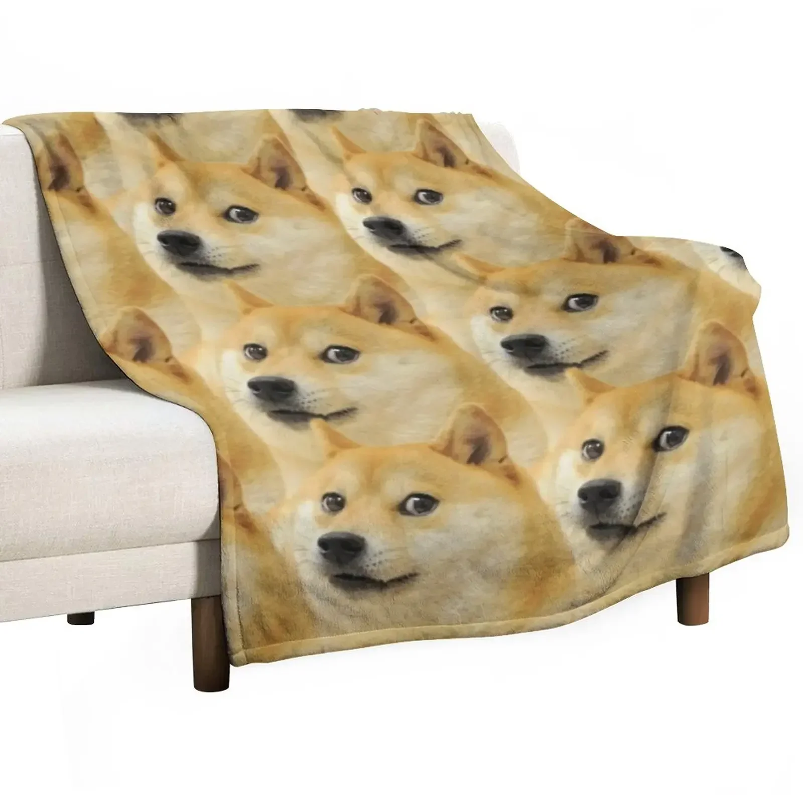 

Одеяло Doge в клетку с коллажем