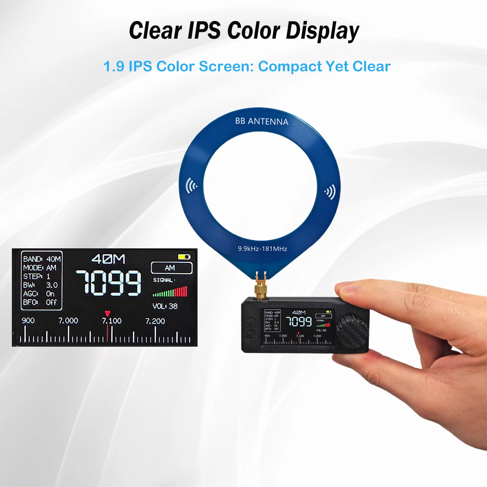 SI4732 0.5-108mhz Portable Radio 1.9inch IPS Screen USB AM FM SW LW VHF RDS ST7789 Pocket Mini Radio ESP32-S3 750mAh