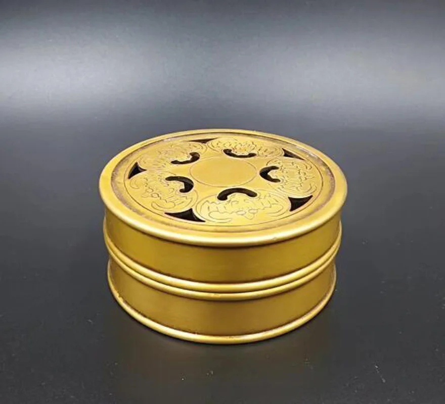 

China pure brass wufu linmen brass incense burner