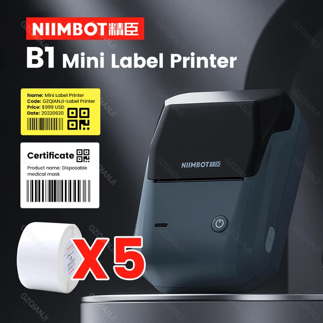 Niimbot-Étiqueteuse de poche portable B1, imprimante d'étiquettes  thermiques Bluetooth, étiqueteuse autocollante - AliExpress