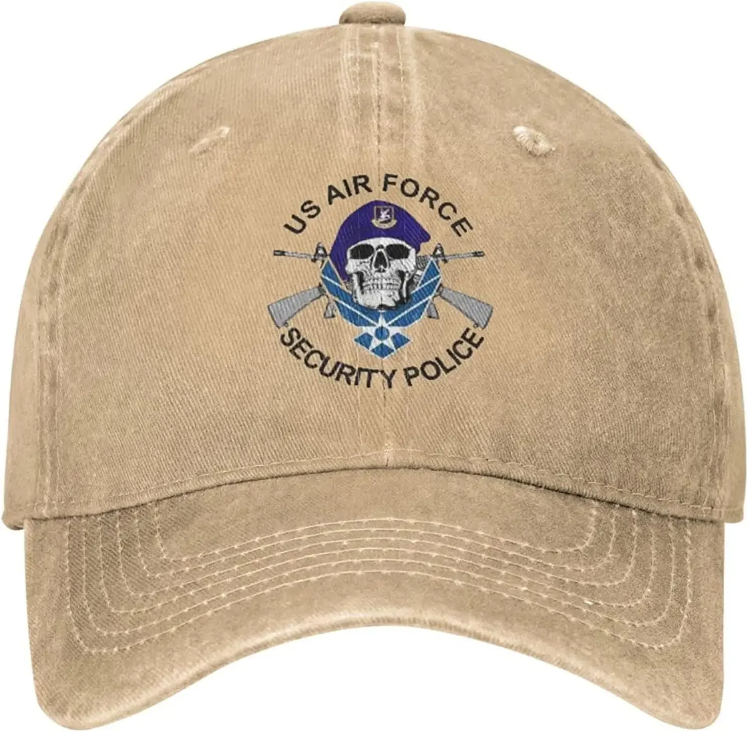 

Us Air Force Special Operations & Security Police Dec Washed Hat Cap Baseball Dad Adjustable Cowboy Unisex Denim Trucker