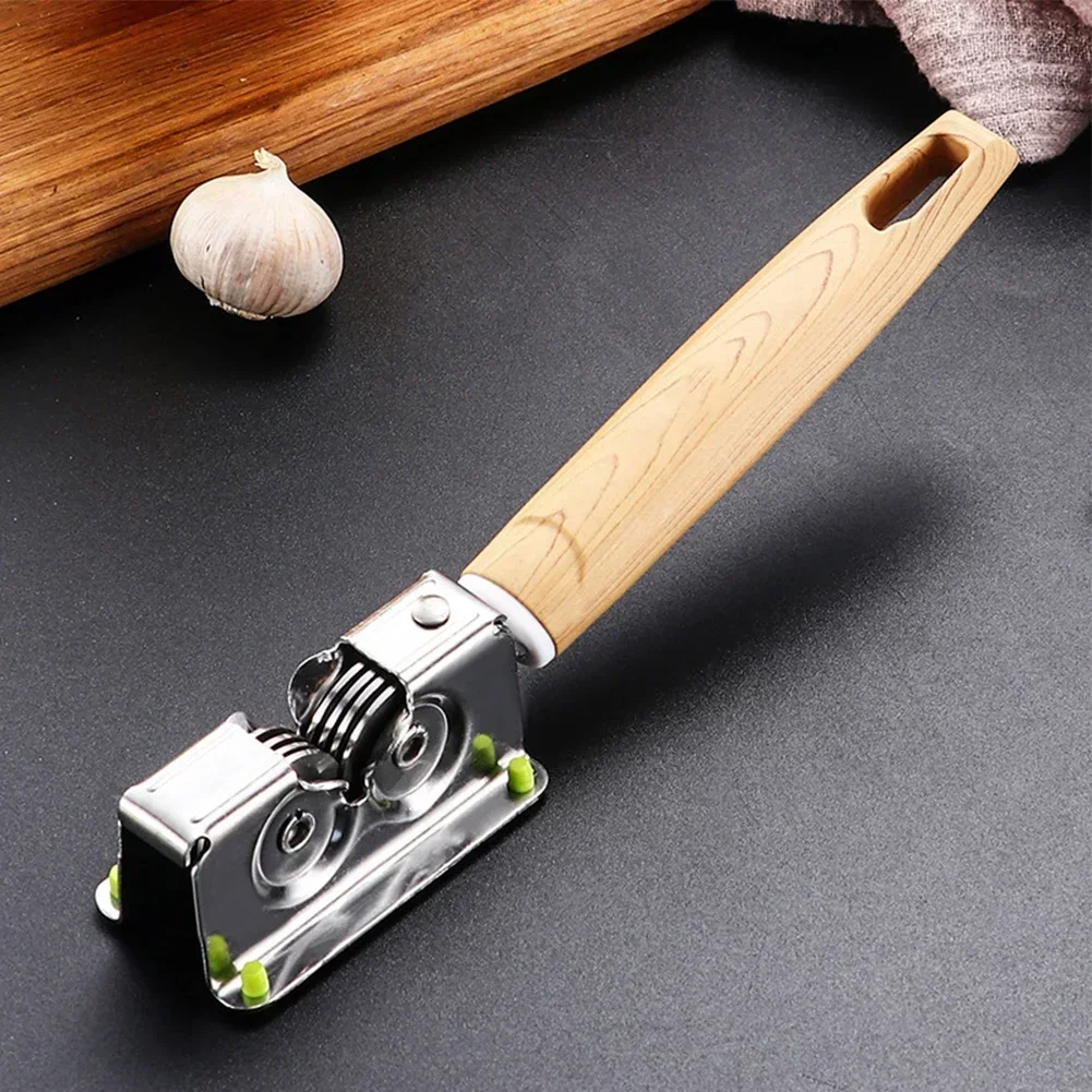 Handheld Manual Blade Sharpener Rotating Steel Wheel Sharpening Discs With Bubinga Wood Handle Kitchen Tools