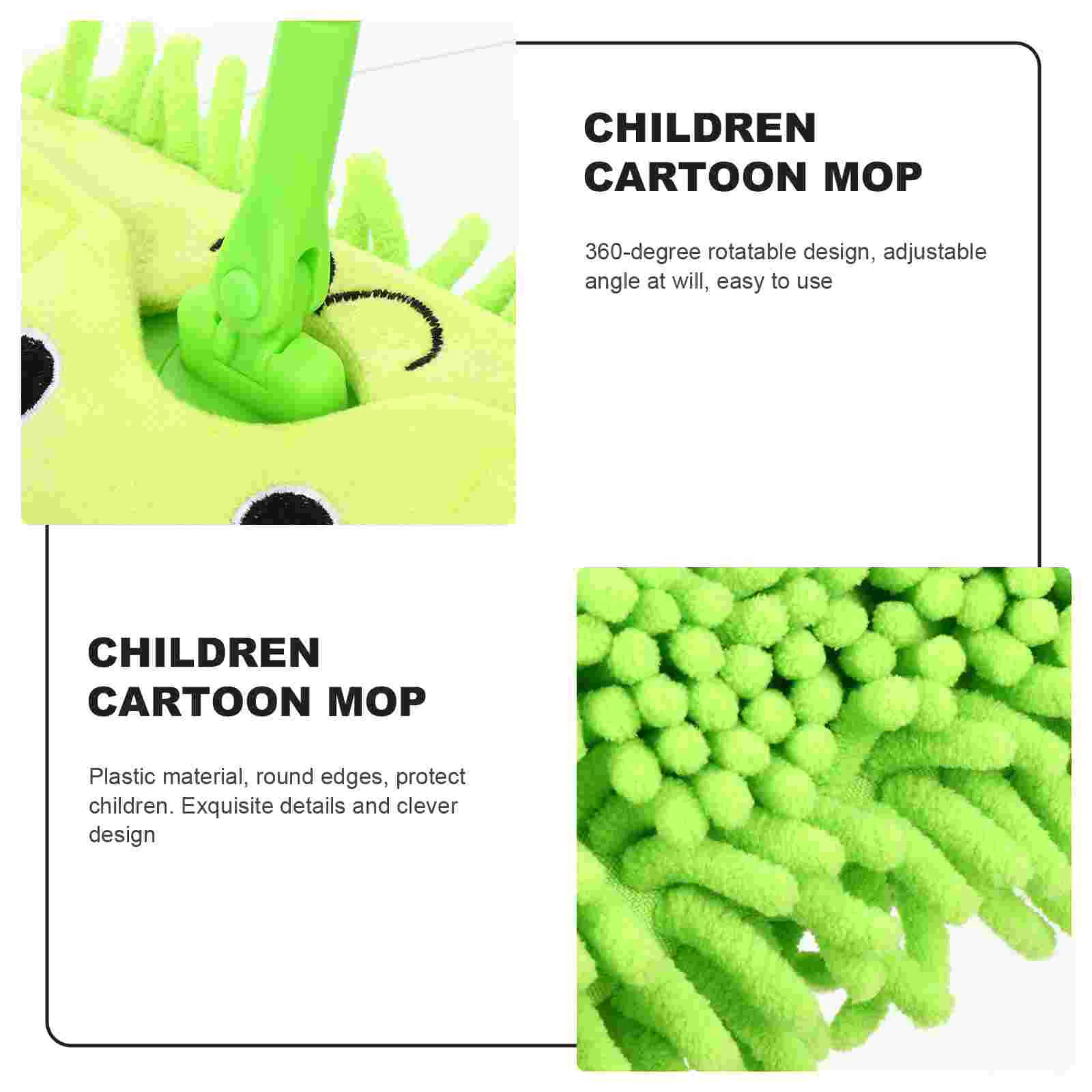 Toy Mop Pretend Kids Plaything Baby Toys Children Plastic Mini for Toddler Broom Set 3