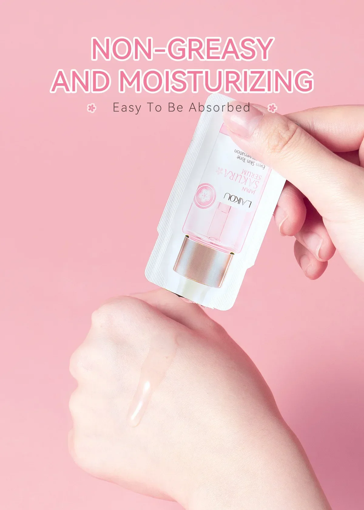 LAIKOU Sakura Face Cherry Blossom Serum Moisturizing Essence Nourishing Improving Dryness Facial Skin Care Products 4