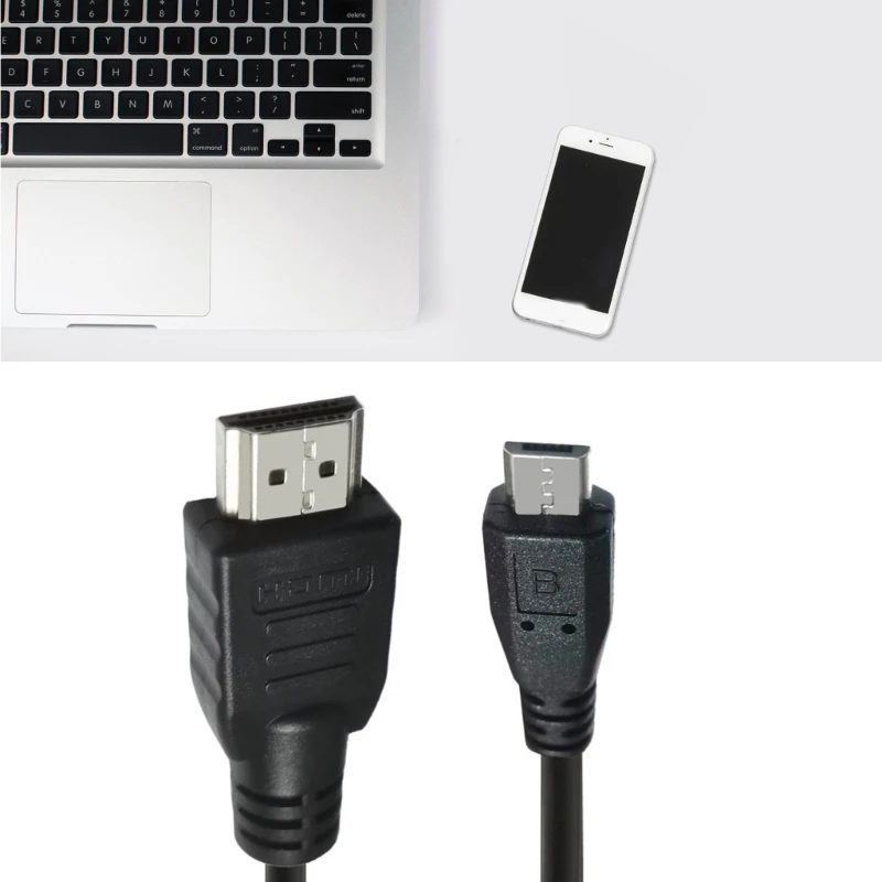 

Кабель HDMI-Micro USB 5P, Кабель-адаптер 1 м Micro USB-HDMI, штекер для передачи данных, зарядный шнур, конвертер, соединительный кабель