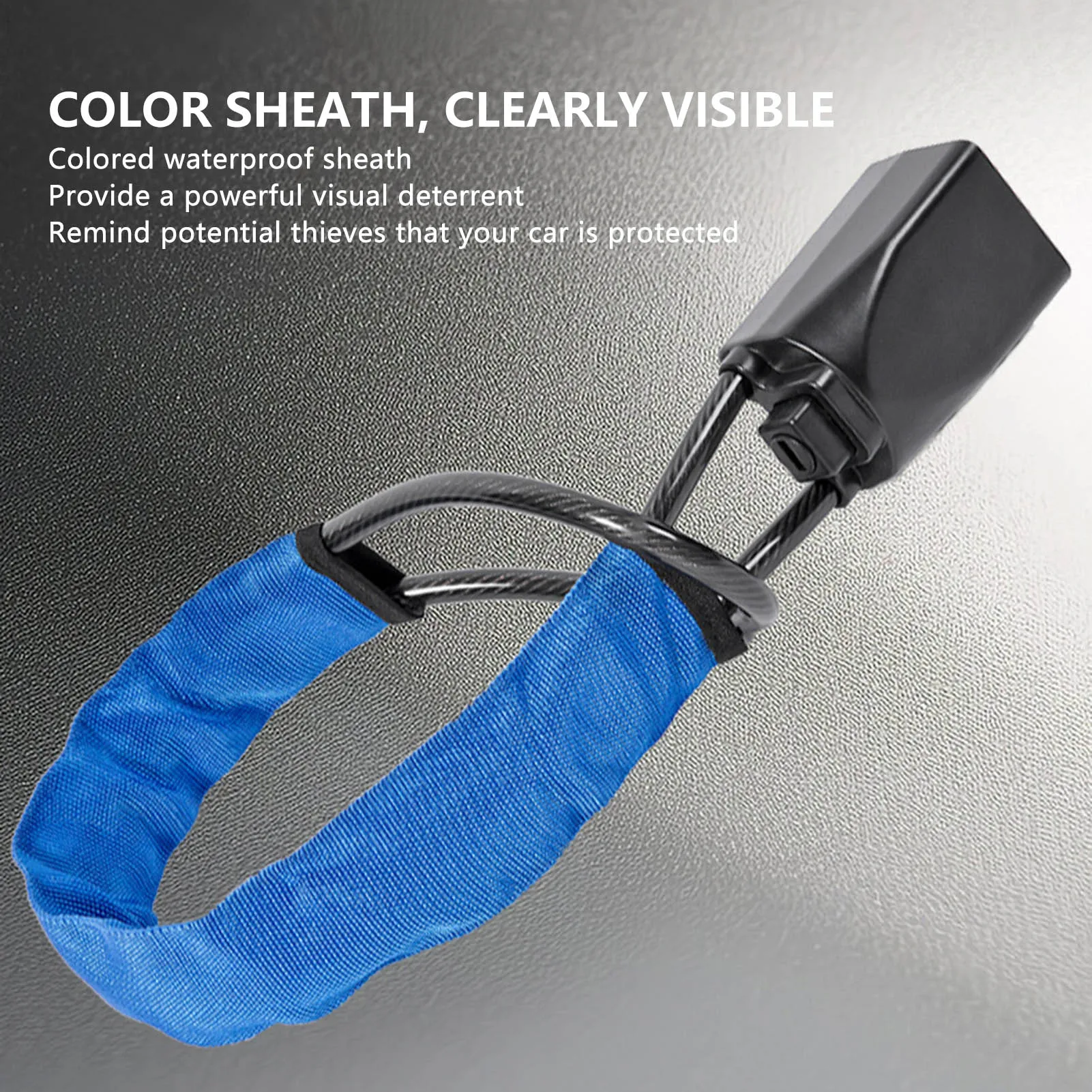 Enhanced Anti-Theft Steering Wheel Lock with Convenient Seat Belt Buckle Design