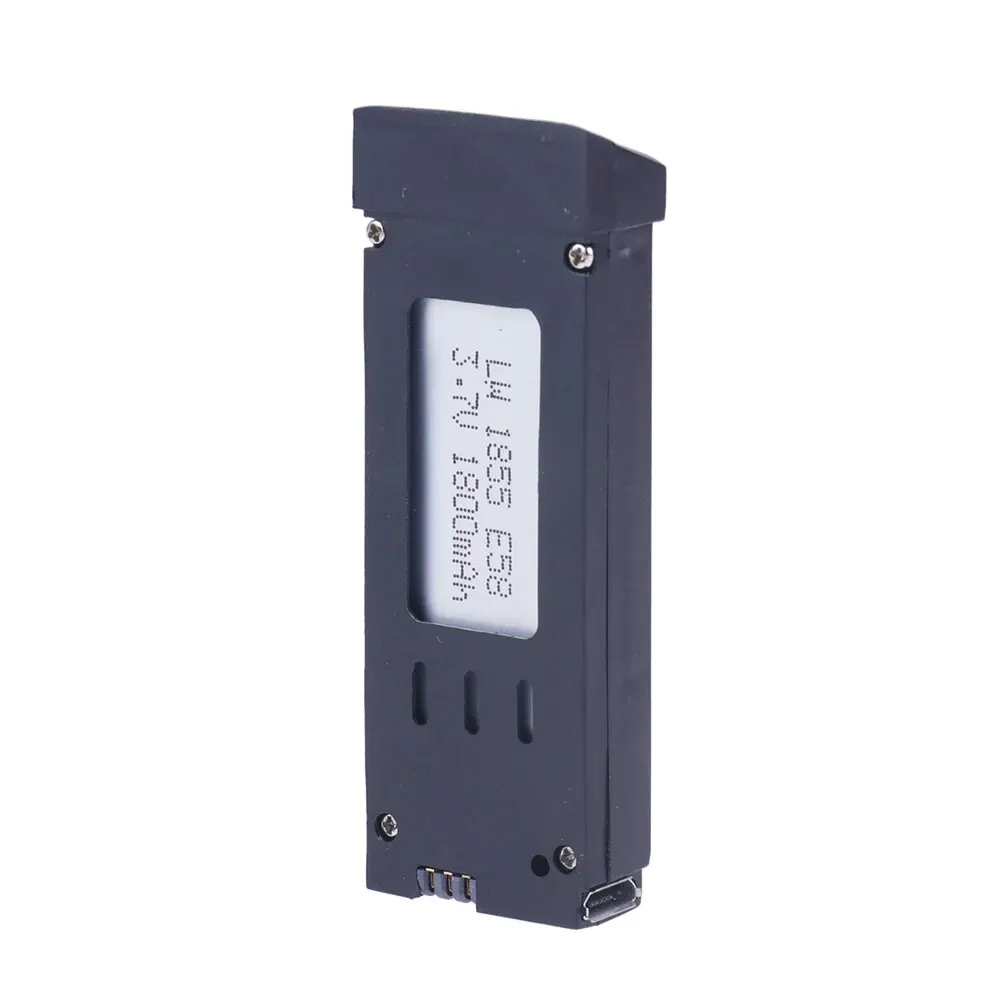 Pack de 5 batteries drone E58 1800mAh alignées avec leur chargeur