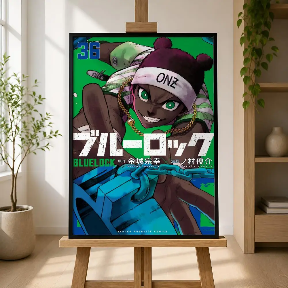 High-Definition Waterproof Blue Lock Art Poster - Self-Adhesive Decorative Print for Living Rooms and Bedrooms