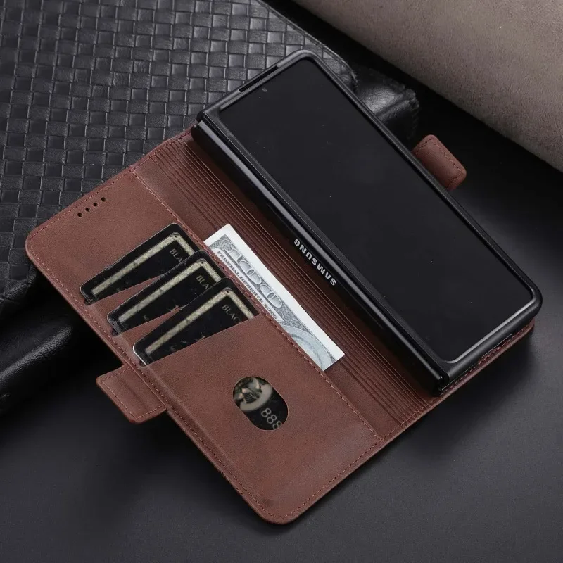 Versatile Leather Wallet Phone Case with Card Holder, Kickstand, and Shockproof Protection