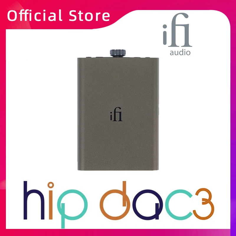 

Портативный DSD декодер iFi Hip-dac3, Hi-res DAC усилитель для наушников, USB-вход, выход 3,5 мм, 4,4 мм, сбалансированный цифровой декодер MQA, аудио