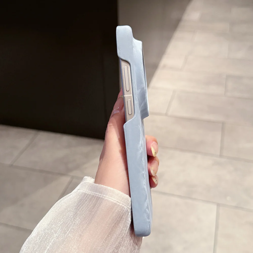 Velvet Leather Magnetic Matte Skin Phone Case - Half Pack Design