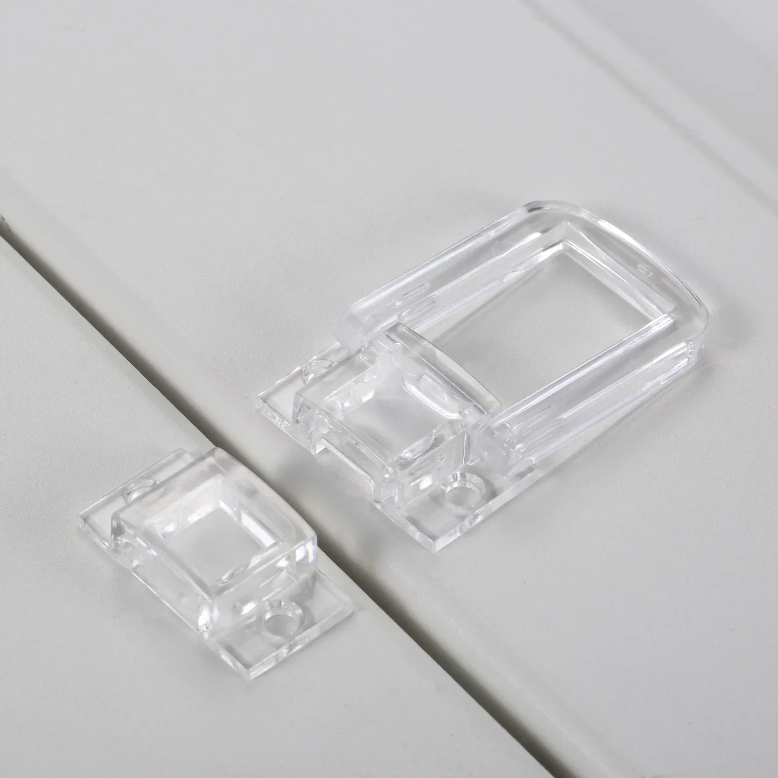 Door Lock Buckle 1pc Acrylic Hasp w/screws Clear Crystal Lock Buckle Mini Clasp Hasp Latches