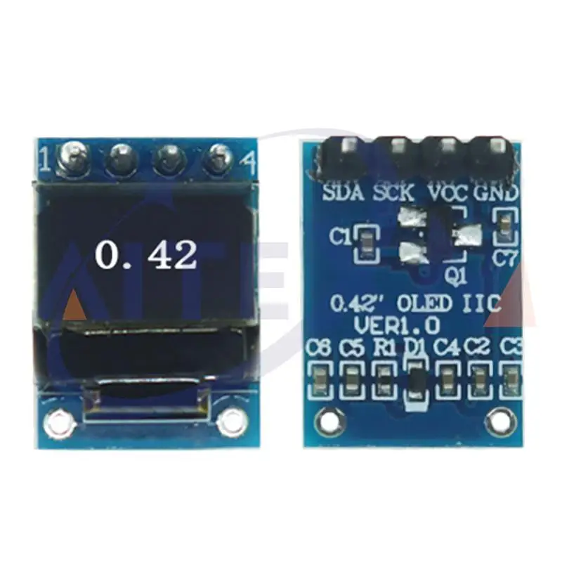 

0.42" 0.42 Inch White OLED Display LCD Module 72X40 Serial Screen White Color I2C IIC/SPI Interface SSD1306 72*40