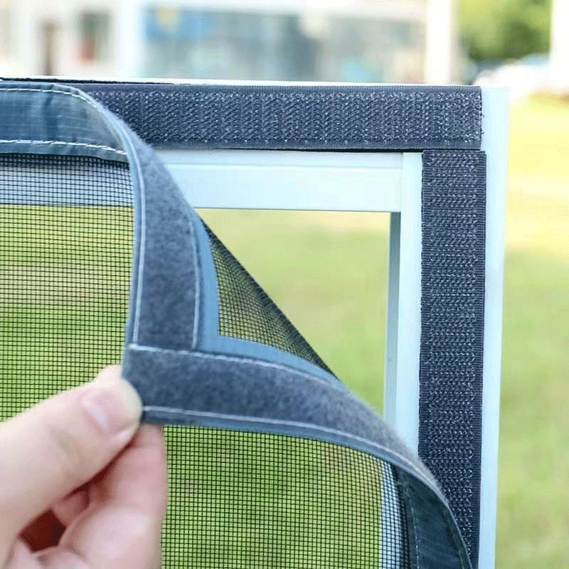 Mosquito window net Mosquito resistant screen window mesh self-adhesive window mosquito net zipper type household screen