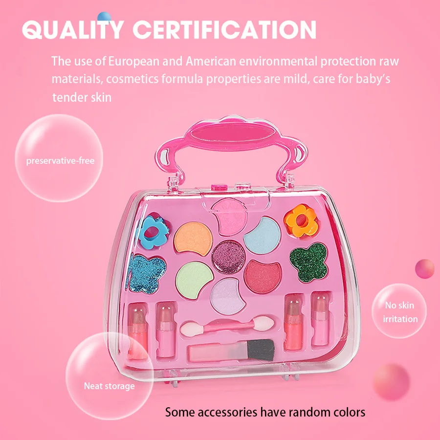 Kids Makeup Kit Girl Washable Kids Makeup Kit Girl Toys Real Little Girls Children Princess Play Makup makeup toy princess pretend toys cosmetics set