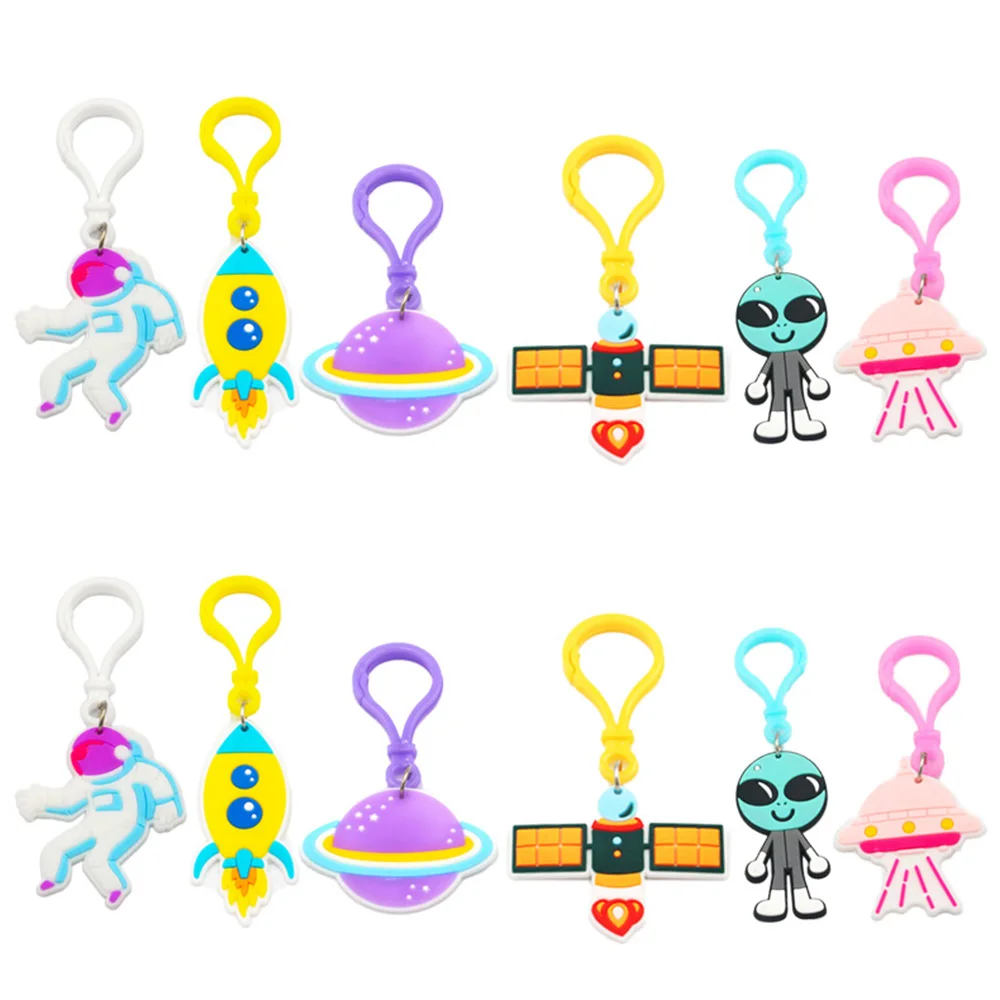 

12Pcs Alien Party Keychains for Kids Space Party Bag Fillers Galaxy Theme Birthday Gifts Planet Rocket Astronaut Design