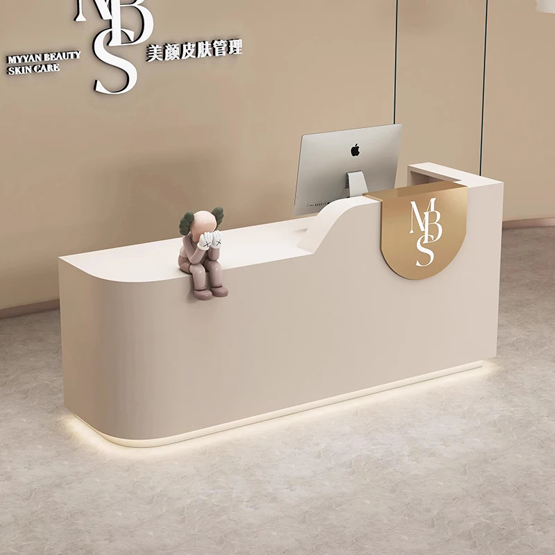 Modern Training Institution Reception Desks Nordic Simple Beauty Salon Shop Counter Church Pulpit Storage Office Furniture FYRD