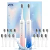 SEJOY Sonic Electric Toothbrush Rechargeable Power 8 Brush Heads 5 Modes Timer 1