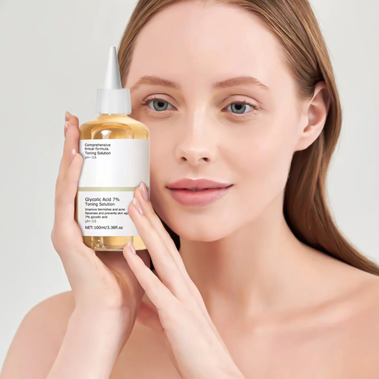 The Glycolic Acid 7% Toning Solution 100ml Repairing Facial Oil Nourishing Gentle Glycolic Acid Toner Face Essence