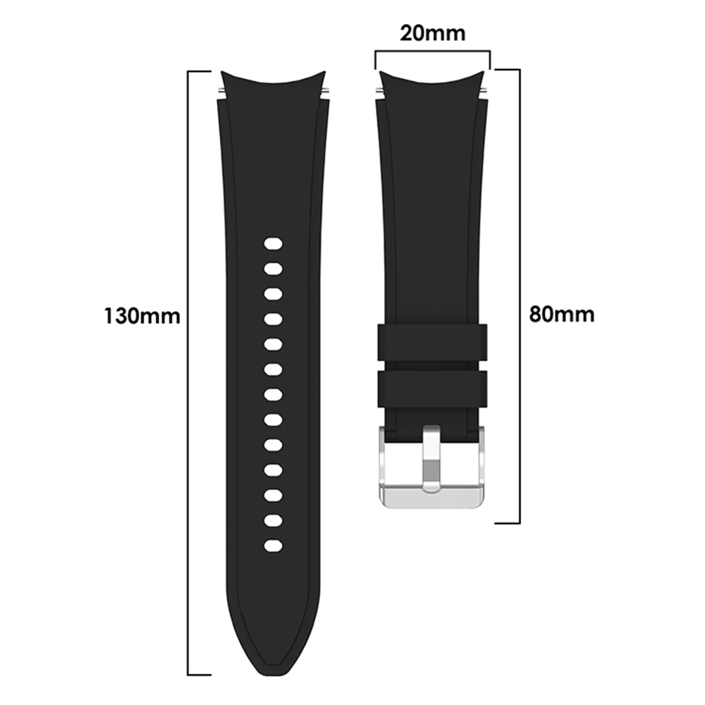 Strap For Samsung Galaxy Watch 4 classic 46mm 42mm 6 43mm 47mm 5 pro 45mm Silicone Bracelet correa Galaxy Watch 4 44mm 40mm band images - 6